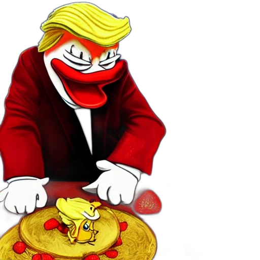 food, cartoon, concept art, donald transparent PNG cut-out