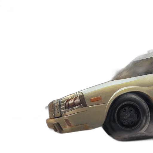 car, weapon, concept art, 3d render transparent PNG cut-out