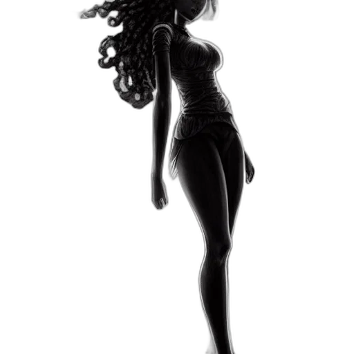 dress, hair, crown, creature transparent PNG cut-out