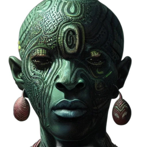 mask, face, creature, jewelry transparent PNG cut-out