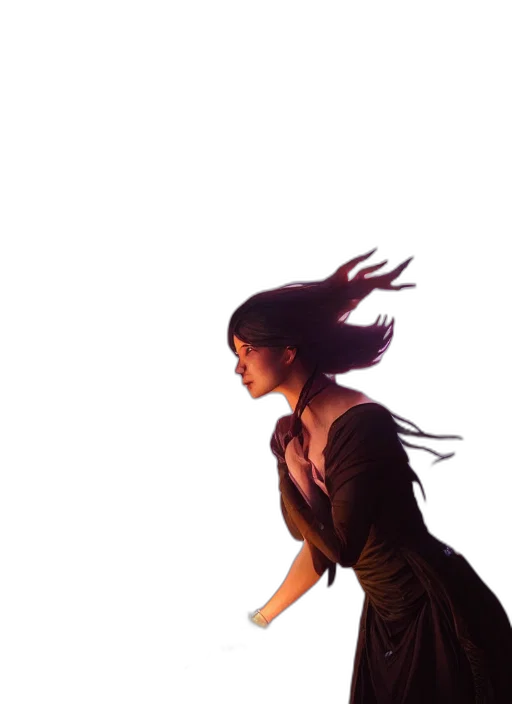 hair, dress, creature, dragon transparent PNG cut-out