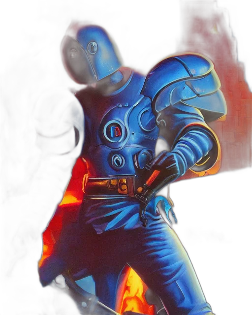robot, staff, jacket, mask transparent PNG cut-out