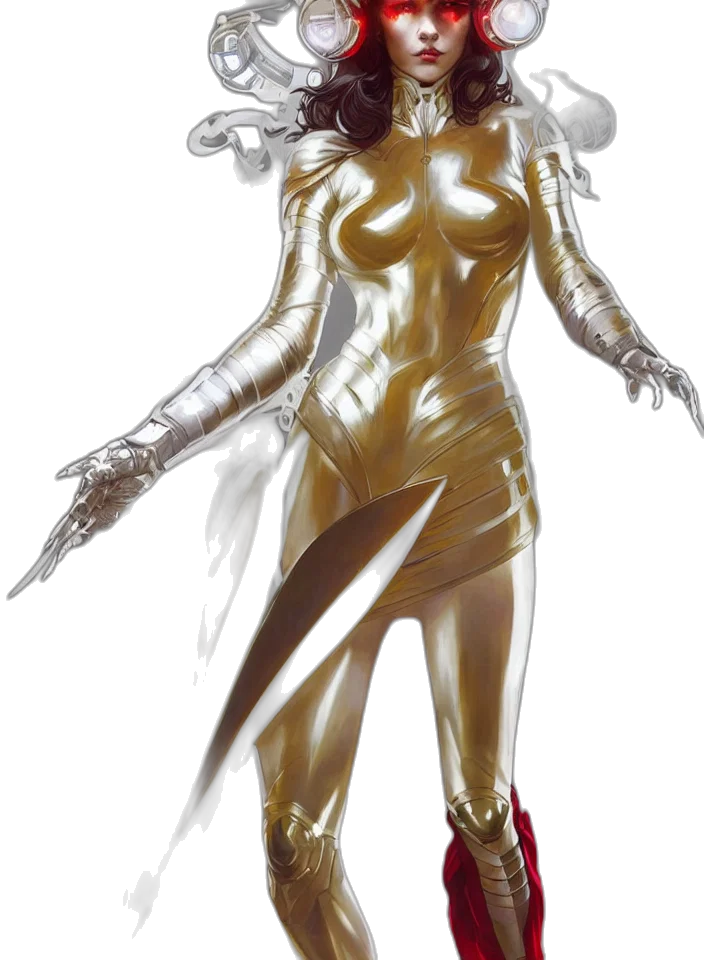 dress, concept art, comic book art, fantasy art transparent PNG cut-out