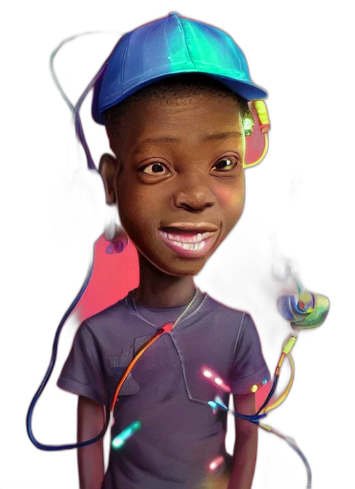 hat, face, staff, robot transparent PNG cut-out