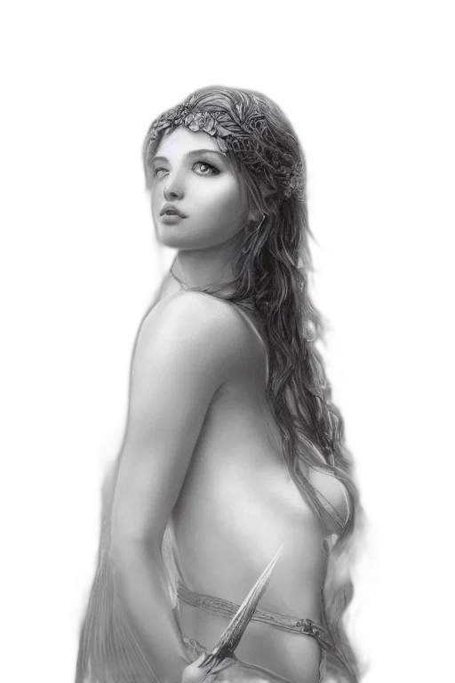 dress, crown, jewelry, face transparent PNG cut-out