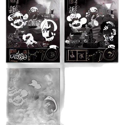 concept art, comic book art, monochrome, trending transparent PNG cut-out