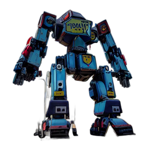 robot, weapon, concept art, 3d render transparent PNG cut-out