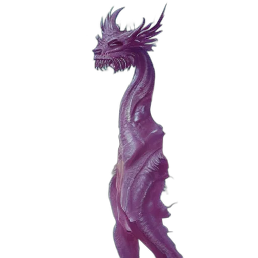 dragon, creature, staff, animal transparent PNG cut-out