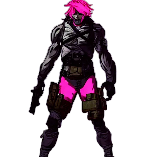 weapon, jacket, concept art, cyberpunk transparent PNG cut-out