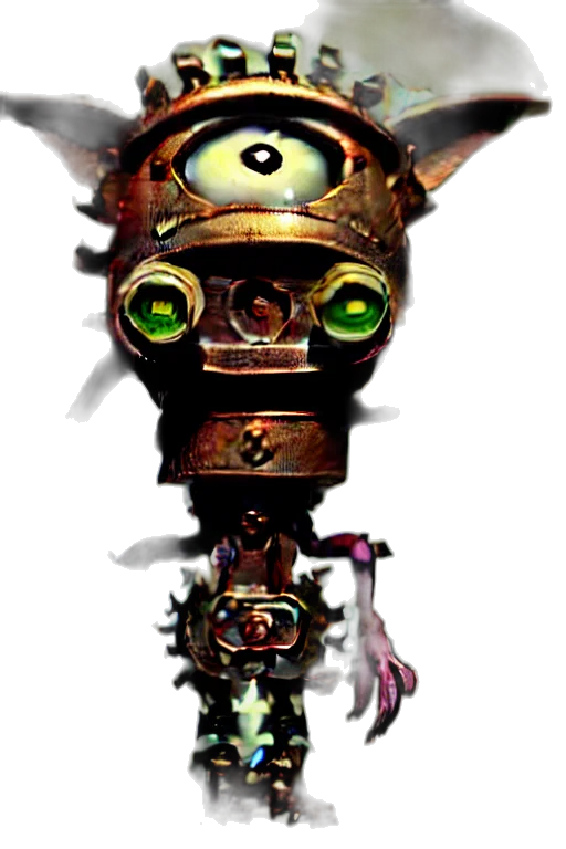 robot, staff, mask, weapon transparent PNG cut-out