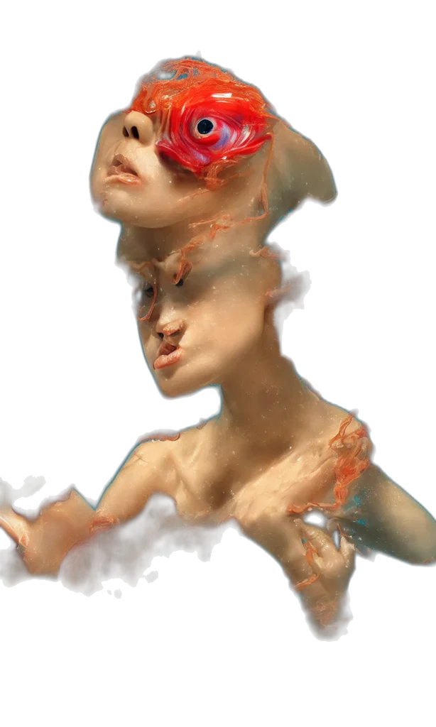 face, mask, crown, creature transparent PNG cut-out