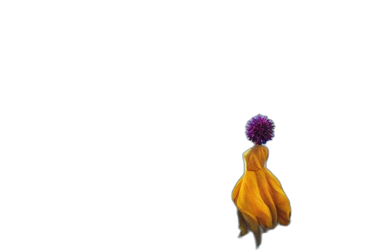 flower, crown, hair, staff transparent PNG cut-out