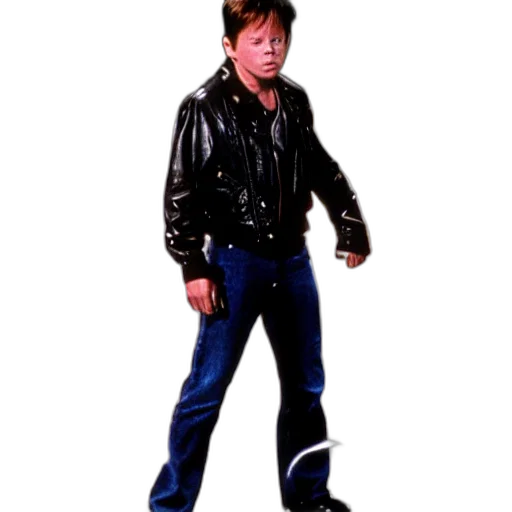 jacket, shoes, staff, robot transparent PNG cut-out