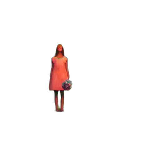 dress, jacket, staff, creature transparent PNG cut-out