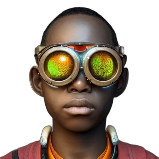 mask, robot, face, creature transparent PNG cut-out