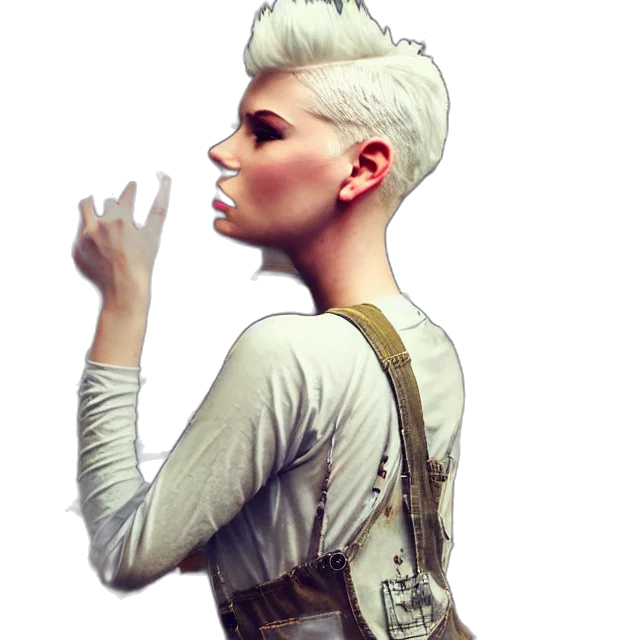 staff, jacket, face, weapon transparent PNG cut-out