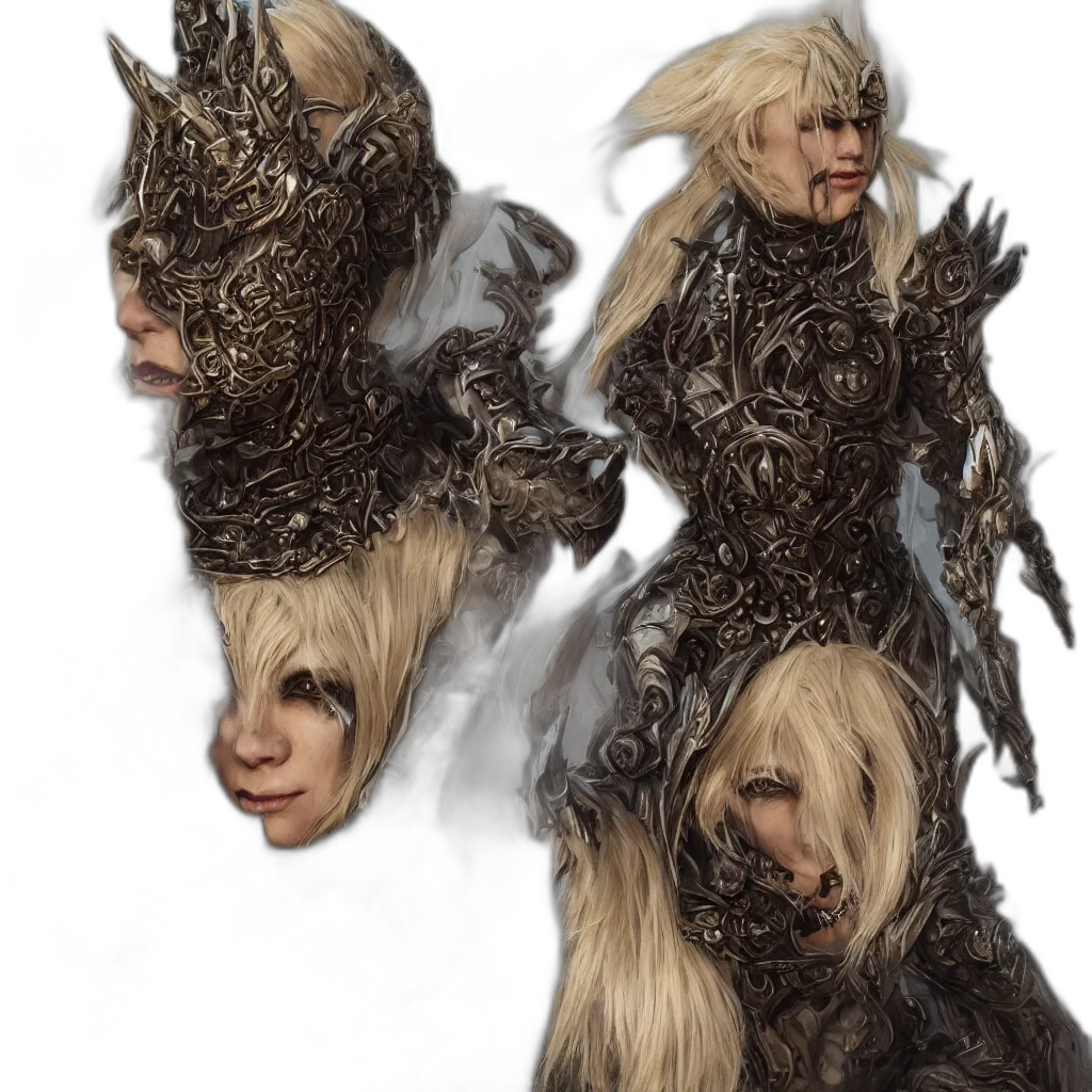creature, mask, hair, dragon transparent PNG cut-out