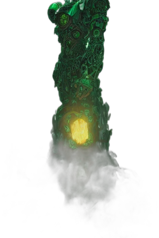 tree, crown, dragon, staff transparent PNG cut-out