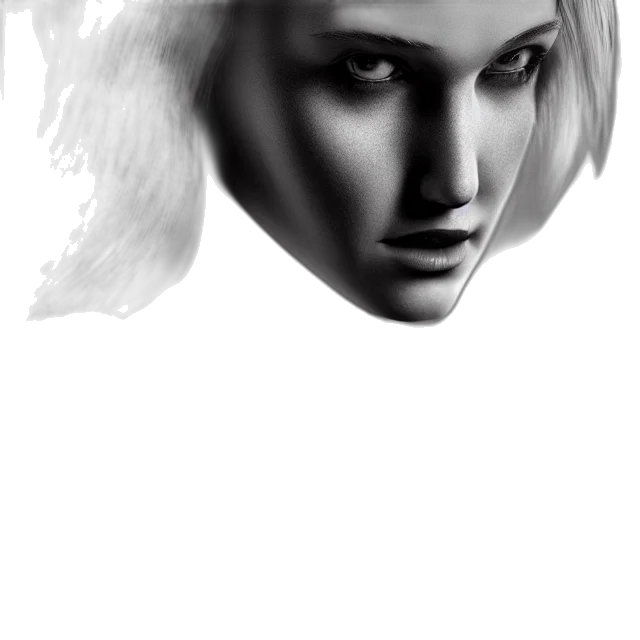 face, mask, hair, robot transparent PNG cut-out