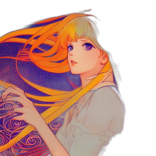 dress, hair, creature, anime transparent PNG cut-out