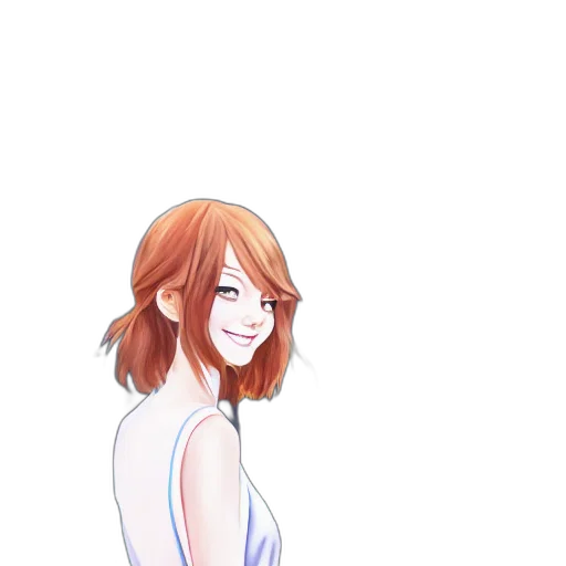 dress, face, hair, staff transparent PNG cut-out