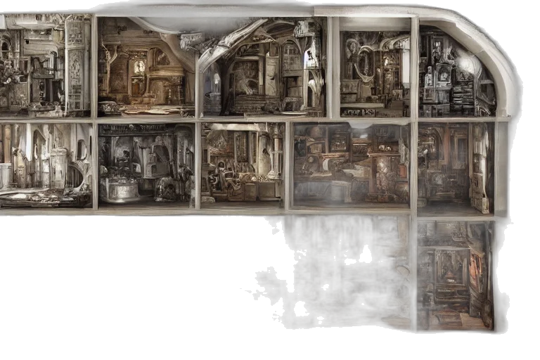 furniture, concept art, 3d render, photorealistic transparent PNG cut-out