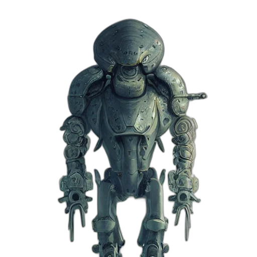robot, staff, weapon, creature transparent PNG cut-out