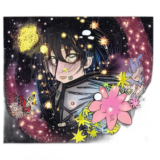 dragon, anime, watercolor, fantasy art transparent PNG cut-out