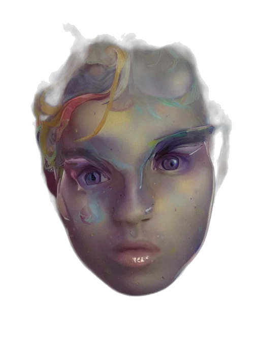 face, mask, crown, creature transparent PNG cut-out