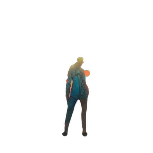 jacket, dress, weapon, staff transparent PNG cut-out