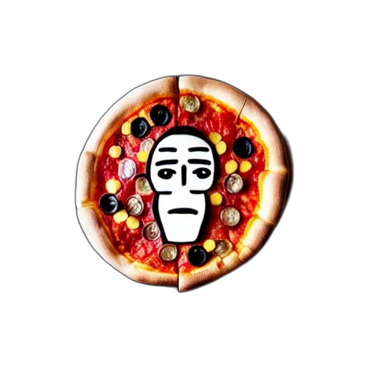 food, face, mask, 3d render transparent PNG cut-out