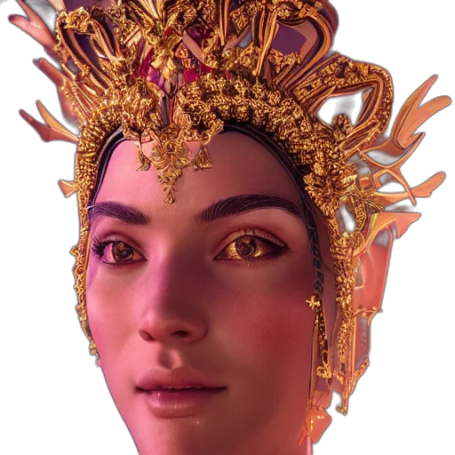 crown, mask, face, jewelry transparent PNG cut-out