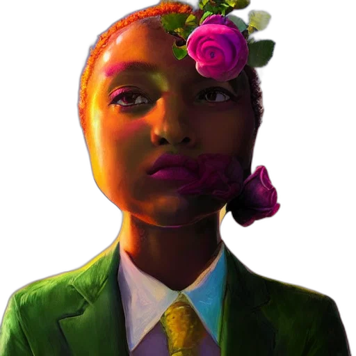 face, flower, crown, mask transparent PNG cut-out