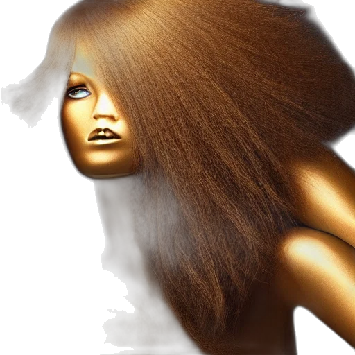 hair, photorealistic, 3d render, concept art transparent PNG cut-out