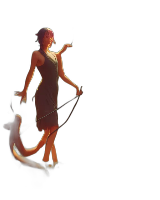 staff, dragon, dress, creature transparent PNG cut-out