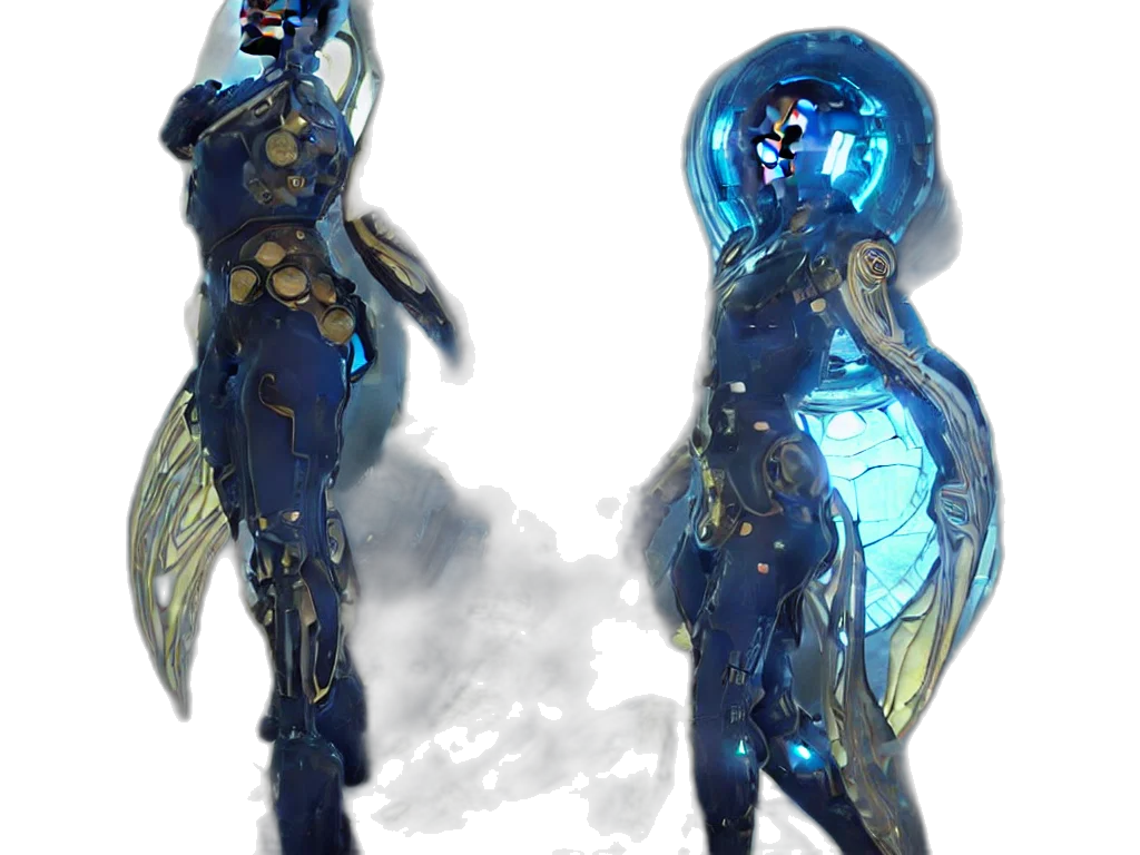 robot, concept art, fantasy art, cyberpunk transparent PNG cut-out