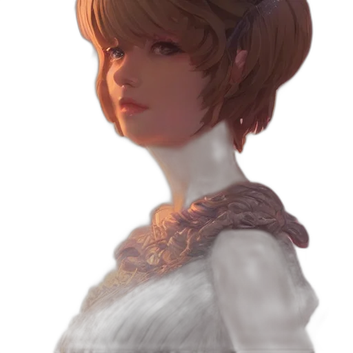 crown, dress, face, staff transparent PNG cut-out