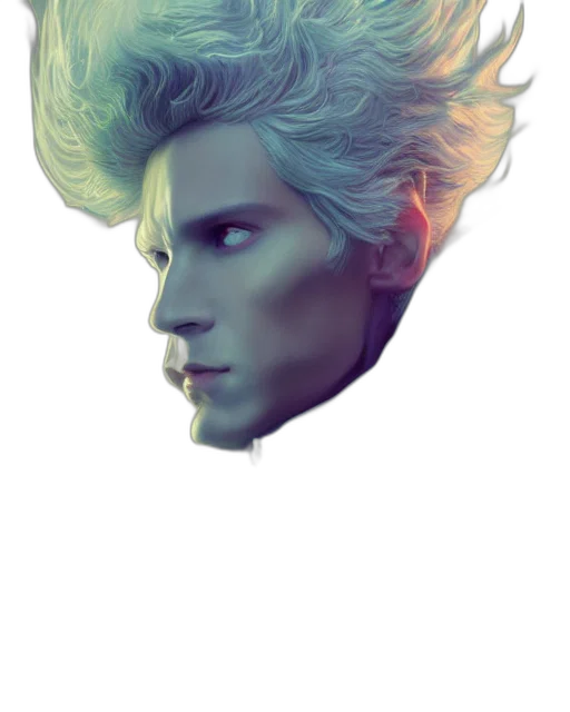 face, hair, creature, mask transparent PNG cut-out