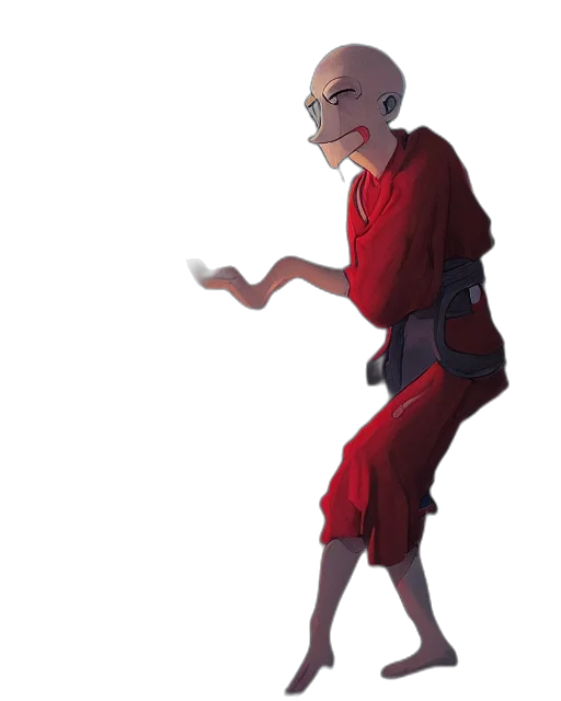 staff, creature, mask, jacket transparent PNG cut-out