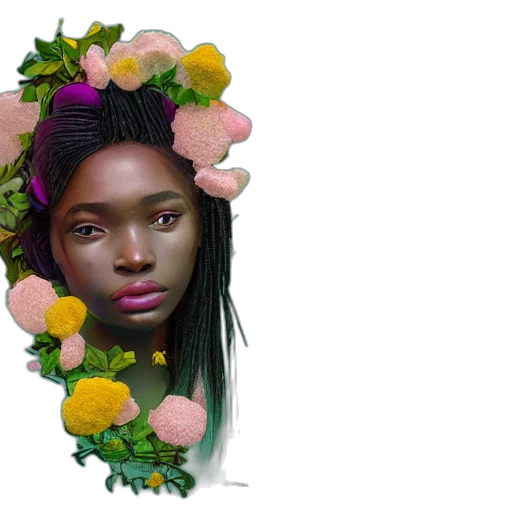 crown, face, flower, jewelry transparent PNG cut-out