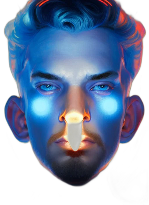 face, mask, robot, creature transparent PNG cut-out