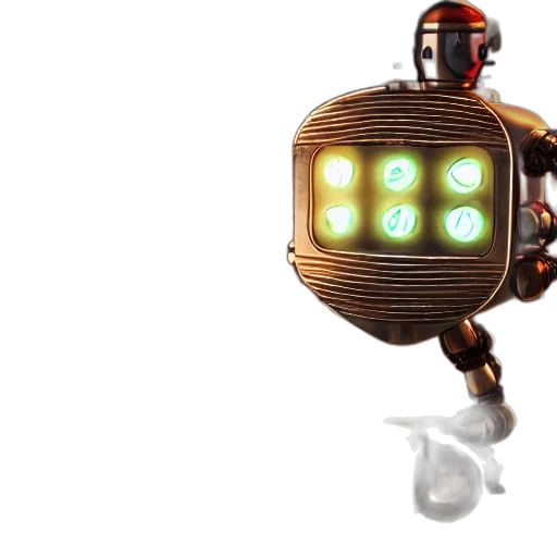 robot, 3d render, concept art, outer space transparent PNG cut-out