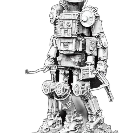 robot, staff, weapon, concept art transparent PNG cut-out