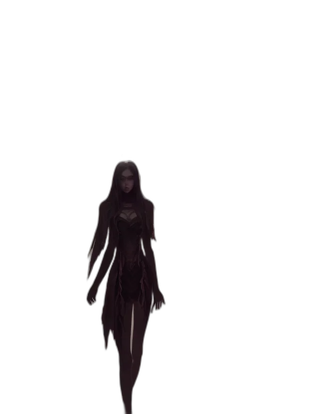 dress, creature, staff, robot transparent PNG cut-out