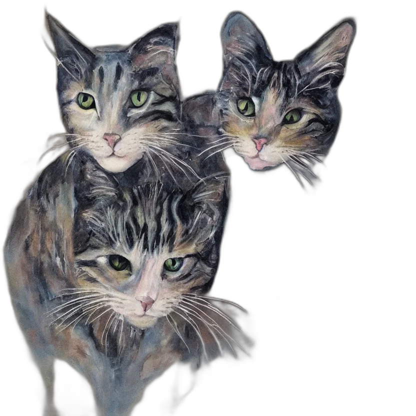 animal, photorealistic, oil painting, watercolor transparent PNG cut-out