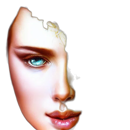face, mask, crown, hair transparent PNG cut-out
