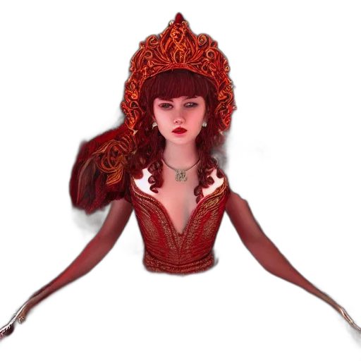 crown, staff, hat, hair transparent PNG cut-out