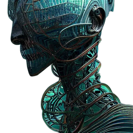 robot, mask, face, crown transparent PNG cut-out