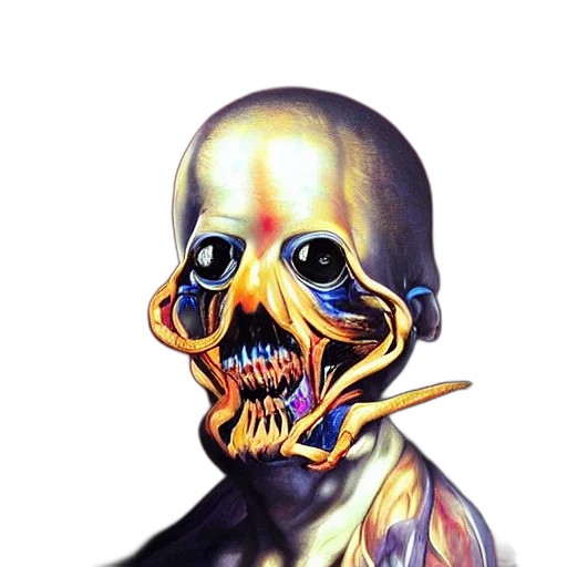 mask, face, creature, photorealistic transparent PNG cut-out