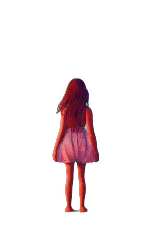 dress, hair, creature, face transparent PNG cut-out